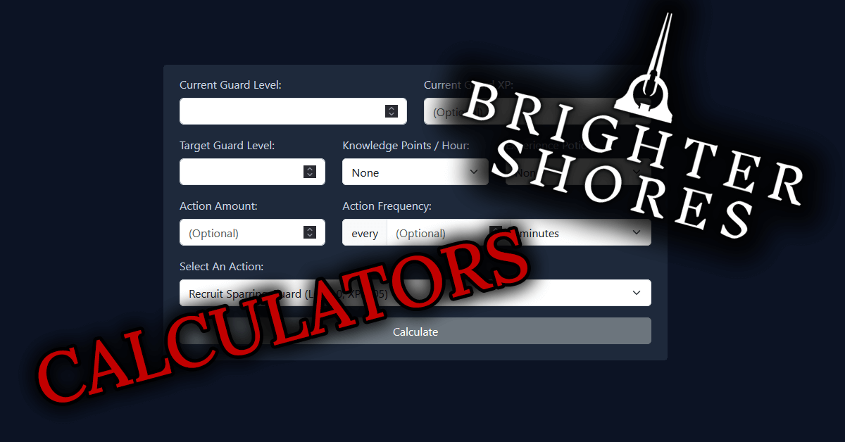 Plan Your Leveling Like A Pro With Our Brighter Shores Profession Calculators