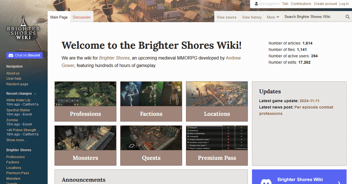 Brighter Shores Wiki: A Community Effort to Build a Gaming Knowledge Hub